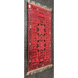 An Indian ornate small rug. [50x100cm]