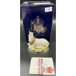 A Royal Crown Derby unicorn paperweight, limited edition 352/2000. Comes with box.