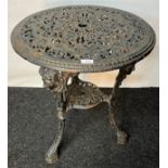 Cast iron garden table