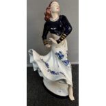 A Large Royal dux dancing woman figurine [58cm high]