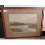 Watercolour 'River Dee' by artist Samuel Pope Jr.[40x50cm]