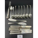 A Collection of silver hallmarked flatware. [154grams]