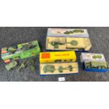 A Lot of vintage Dinky military models, Three models come with boxes. Includes 622 10- ton army