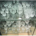 Large collection of crystal to include decanter and glasses