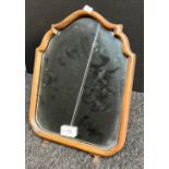 Antique table top mahogany framed mirror. [35x25cm]