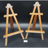 A Pair of Antique table top Easel's [37cm high]