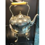 A London silver spirit kettle, produced by Joseph Angell II [missing silver screw for handle] [27.