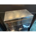 A London silver heavy cigarette/ cigar box. Produced by Sampson Mordan & Co [5x15x9cm] [568grams]