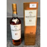 A Bottling of The Macallan Highland single malt Scotch Whisky, 10 years old. Exclusively matures