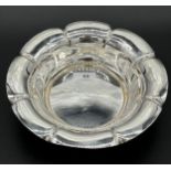 A Sheffield silver scalloped edge bowl produced by Atkin Brothers [5.5cm high, 23cm in diameter] [