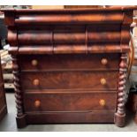 A 19th century Scottish OG Chest of drawers. [130x125x58cm]