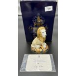 Royal Crown Derby Paper weight 'Heraldic Lion' Limited edition 335 of 2000, Designed by Louise