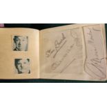 Stan Laurel and Oliver Hardy.: Small album with only a few autographs but includes Stan Laurel and