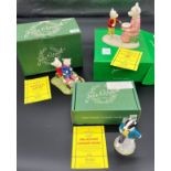 Three vintage Beswick Rupert bear figurines, 'Bill Badger, Rupert bear and Algy Pug Go- Carting