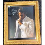 Hand embellished canvas titled Marcus lll by artist Fabian Perez. Signed. Comes with certificate