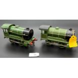 Two vintage clock work Hornby loco models.