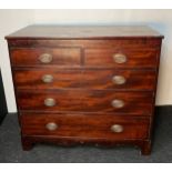 Antique chest of drawers, the rectangular, top above two short drawers and three long drawers,