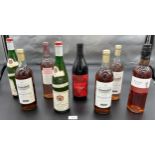 8 Bottlings of various wines. Navarra Garnacha Rose 2013, Three bottles of 1983 Chateau Fonrousse,