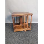 19th century small oak revolving bookcase [35.5x36cm][Houghton & Gunn]