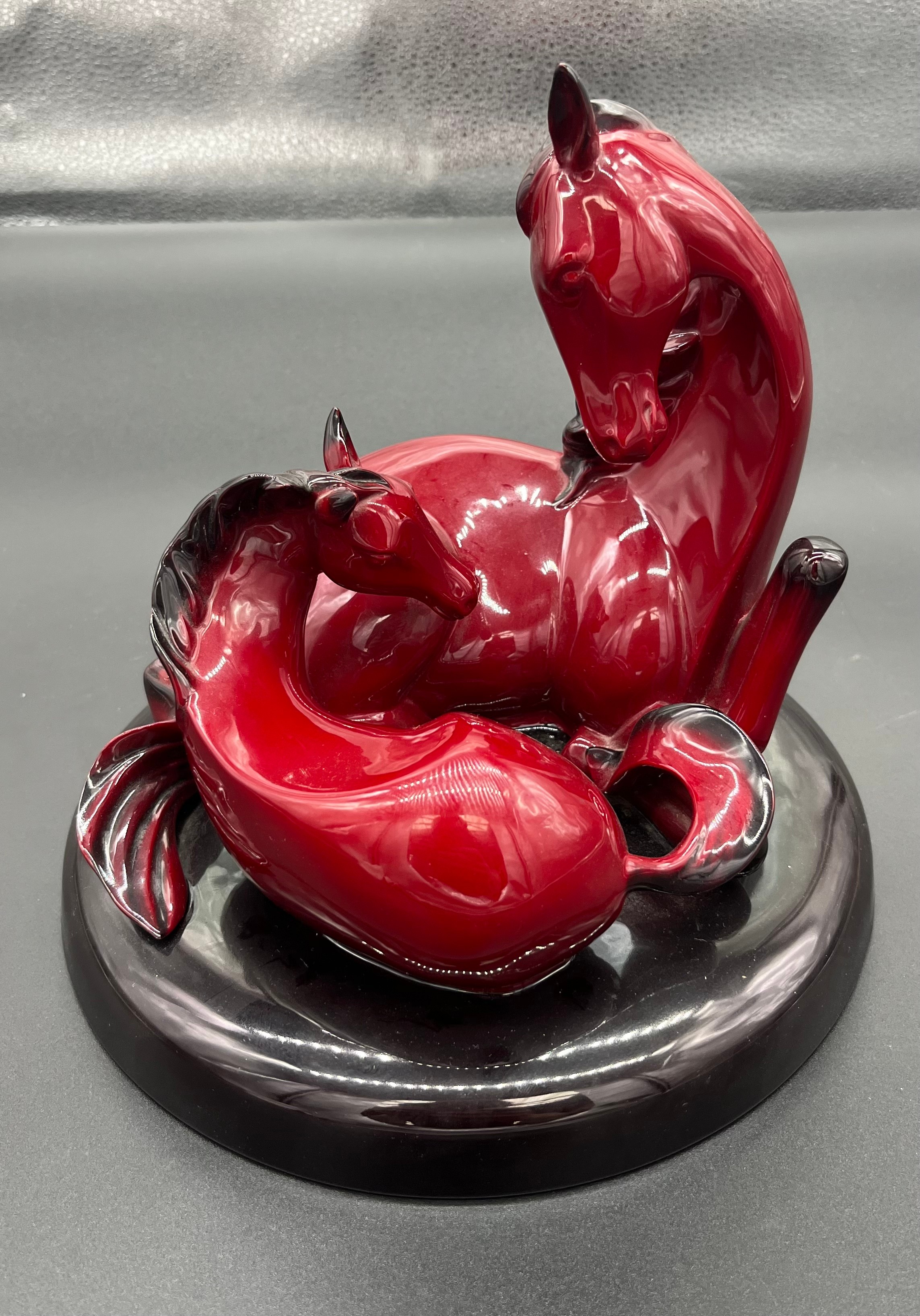 Royal Doulton Flambe horse and foal, Images of Fire figurine, A Collection of hand made sculptures