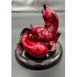 Royal Doulton Flambe horse and foal, Images of Fire figurine, A Collection of hand made sculptures