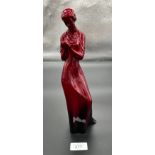 Royal Doulton Flambe lady figurine. [29cm high] [Will not post]