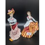 Two Royal Doulton figurines; 'Croquet', British Sporting Heritage [HN3470], 'Marie Sisley' [HN3475]