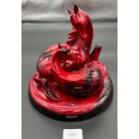 Royal Doulton Flambe horse and foal, Images of Fire figurine, A Collection of hand made sculptures