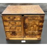 A Japanese Meiji Period table top miniature scholar desk cabinet box. [28.5x36x25cm] [Will not post]