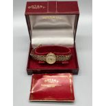 Ladies 9ct yellow gold Rotary Quartz wrist watch, Comes with original box, booklet and original