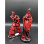 Lot of two Royal Doulton Flambé figurines; 'Samurai Warrior' [118/950] [HN3402] and 'The Geisha' [