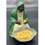 Antique Royal Doulton figure [Possibly a prototype] 'Orange Vender' HN.72 signed C.Noke.Sc. Potted