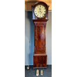 Antique mahogany and inlay cased grandfather clock [John Wallace, Leven]