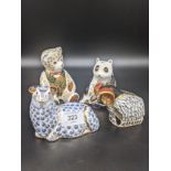 Lot of four Royal Crown Derby animal figurines [11cm]