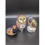 Lot of three Royal Crown Derby bird figurines [11cm]