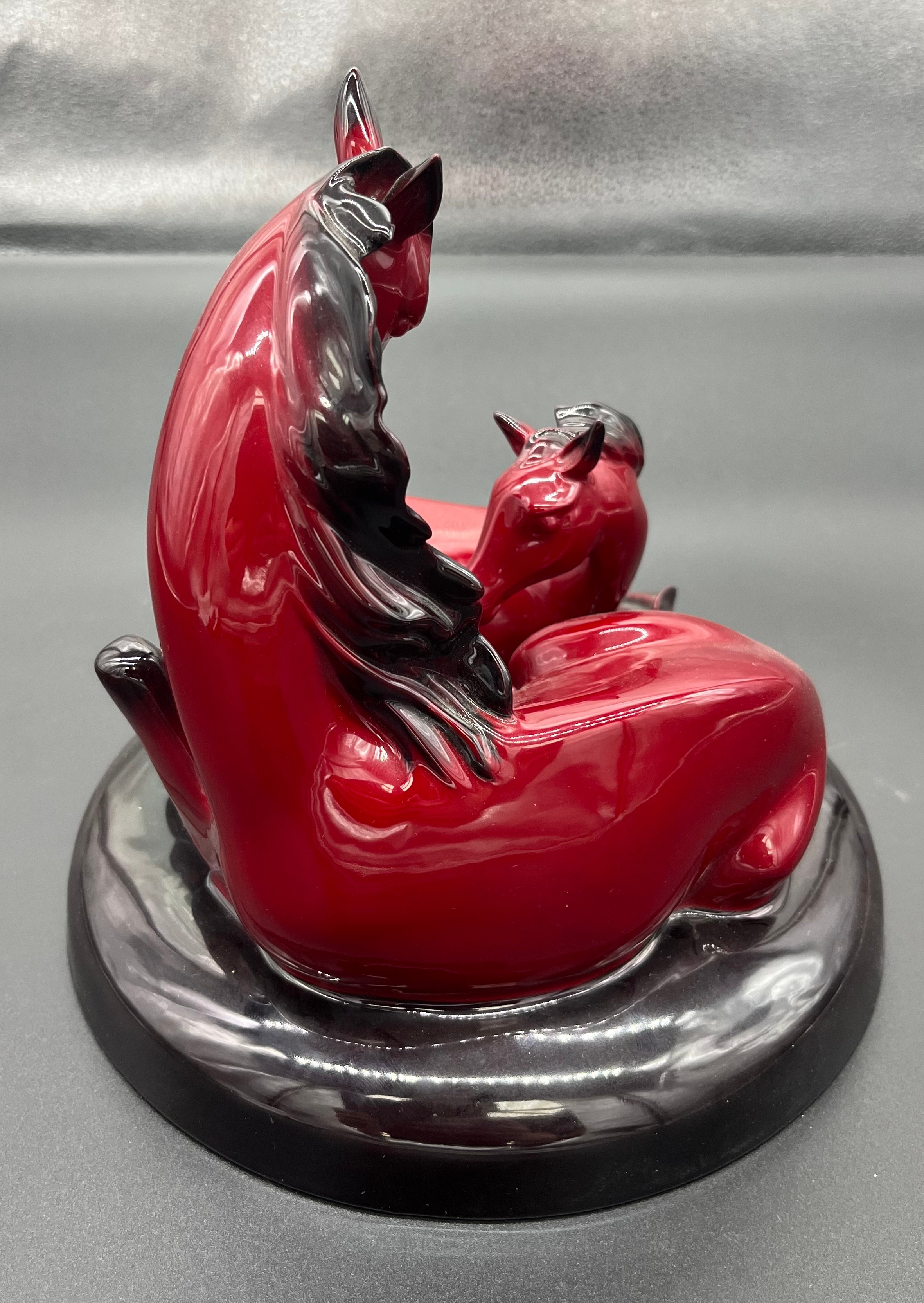 Royal Doulton Flambe horse and foal, Images of Fire figurine, A Collection of hand made sculptures - Image 3 of 3