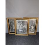 Lot of three black and white engravings; 'Queen Henrietta Maria' [R. Strange] [A. Van Dyck], '