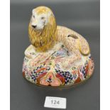 Royal Crown Derby paperweight 'Lion' an exclusive signature edition for Harrods Knightsbridge Signed