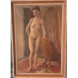 James T Ferguson [1923 2013] Nude Oil, [Frame 82 x 57cm] Please Note We Will Not Post This Item