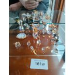 Lot of Swarovski crystal miniature items includes small jug etc .