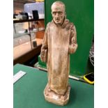 Antique Chalk monk figure. [As found in areas] [Will not post]