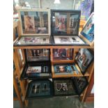 3 shelves of limited edition movie film cell pictures includes terminator etc.