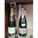 2 Bottles of Moet Chandon champagne.