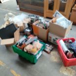 Large lot of electricals includes slow cooker , Samsung tv etc .