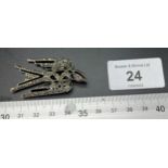 A silver marcasite and enamel swallow brooch-pendant