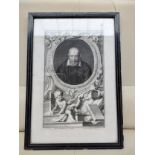 Early engraving of George Buchanan in the collection of Dr mead 1742..