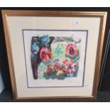 Lithograph, artists proof 'Tulips' by Jane Strathen [64x64cm]
