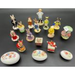 A Collection of Royal Doulton and Royal Albert figures, Includes Winnie the Pooh, Beatrix potter and
