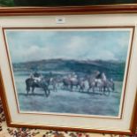 Limited edition horse racing print titled The start of Cheltenham house by Claire Eva Burton.