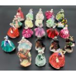 A Collection of 23 Miniature Royal Doulton Figurines. [Will not post]